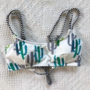 CUPSHE Cute Cactus Bikini Top